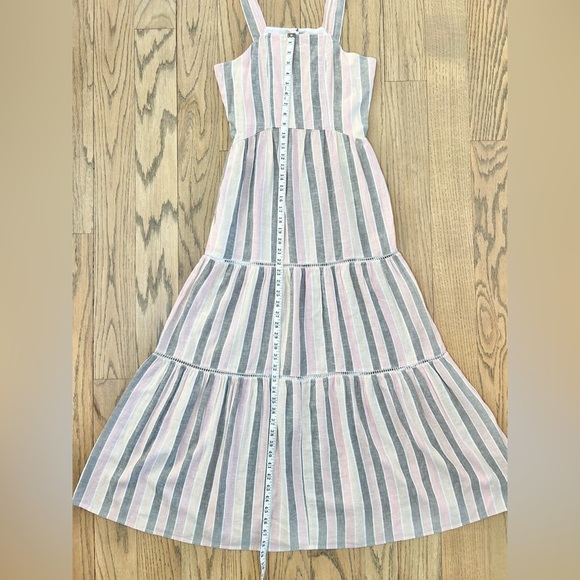 Caslon Women’s Striped Linen Blend Eyelet Maxi Dress Size XXS (00) - Picture 11 of 16